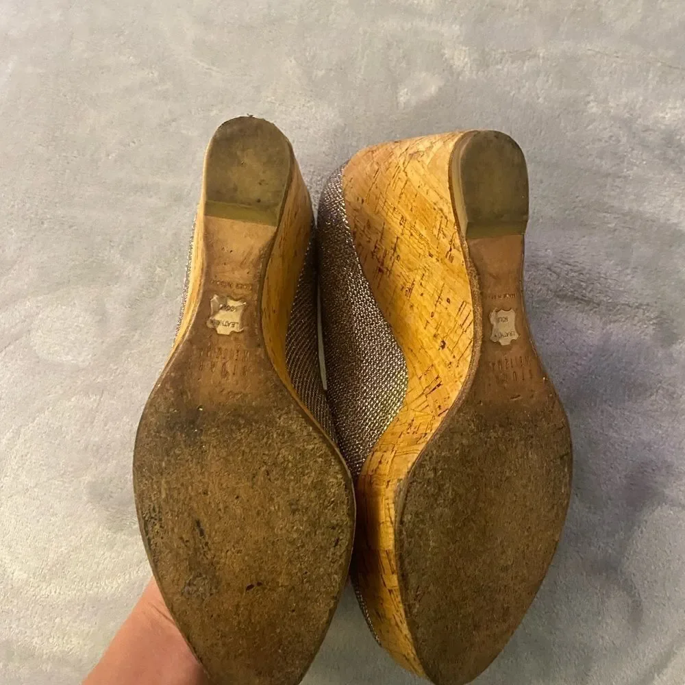 Stuart Weitzman sparkling wedges, size 6,5 - Picture 10 of 12